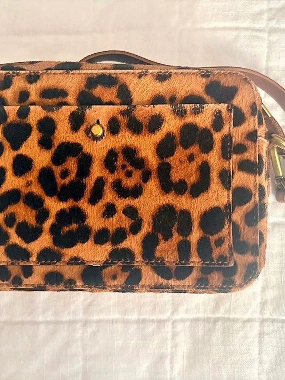 Madewell The Transport Camera Bag: Calf Hair Edition Brown & Black